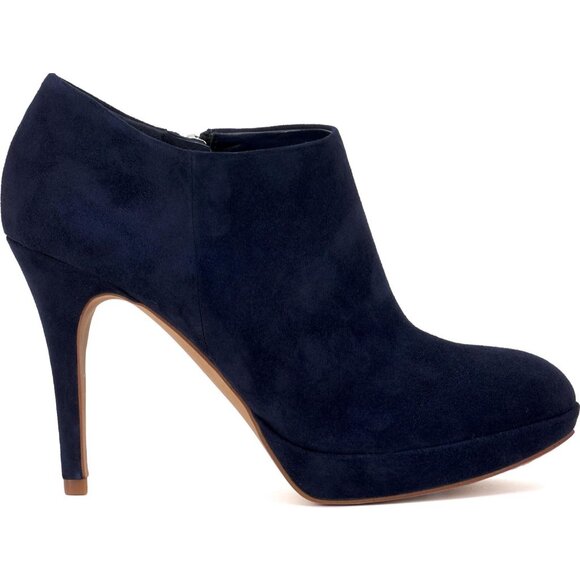 Vince Camuto Women's Inkwell Leather Closed Pointed Toe High Heel Elvin Bootie - Picture 6 of 8